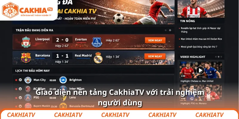 Huy Nguyễn và tầm nhìn công nghệ định hình CakhiaTV 3 Giao diện nền tảng CakhiaTV với trải nghiệm người dùng