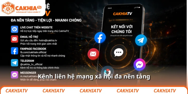 Liên hệ CakhiaTV nhanh chóng hiệu quả cho người dùng 2 Kênh liên hệ mạng xã hội đa nền tảng