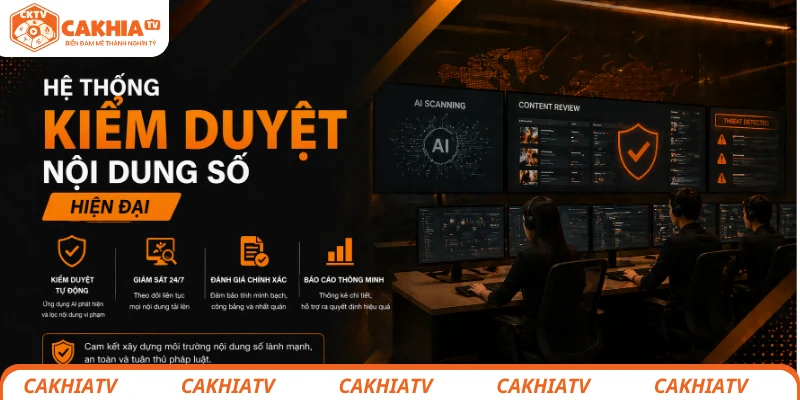 Quy định bản quyền CakhiaTV bảo vệ nội dung số 1 Hệ thống kiểm duyệt nội dung số hiện đại